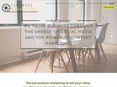 Flywheel Marketing Website Design and Development by Carrie Morgan Media
